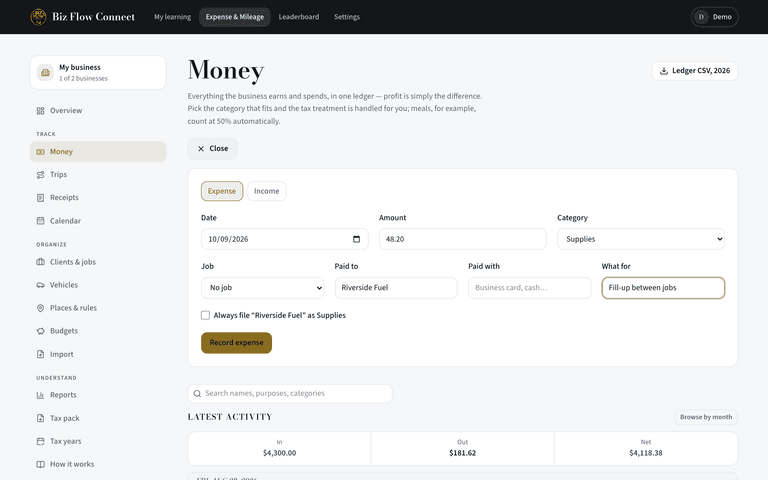 Set up expense rules and categories — Make one while recording money