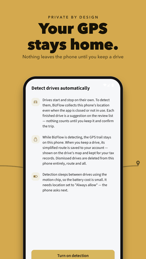 Private by design — your GPS stays home